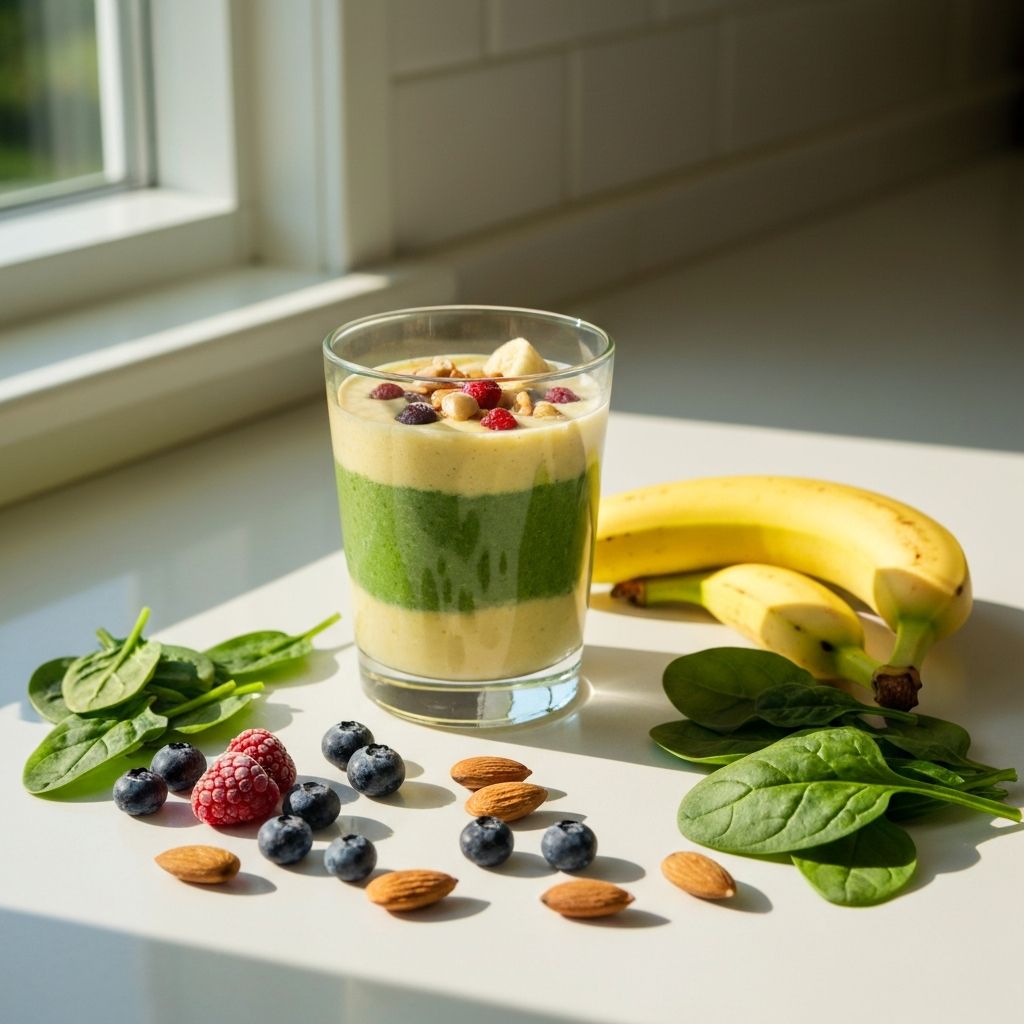 Smoothie z bananem i szpinakiem